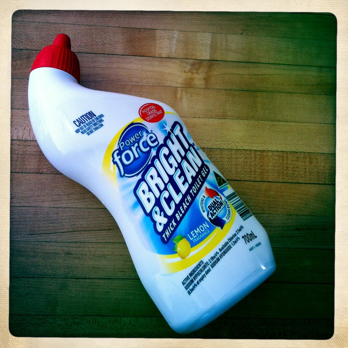 Power Force Bright & Clean Thick Bleach Toilet Gel Lemon AldiMum