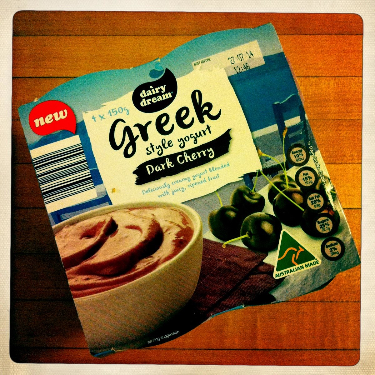 Dairy Dream Greek Style Yoghurt Dark Cherry AldiMum