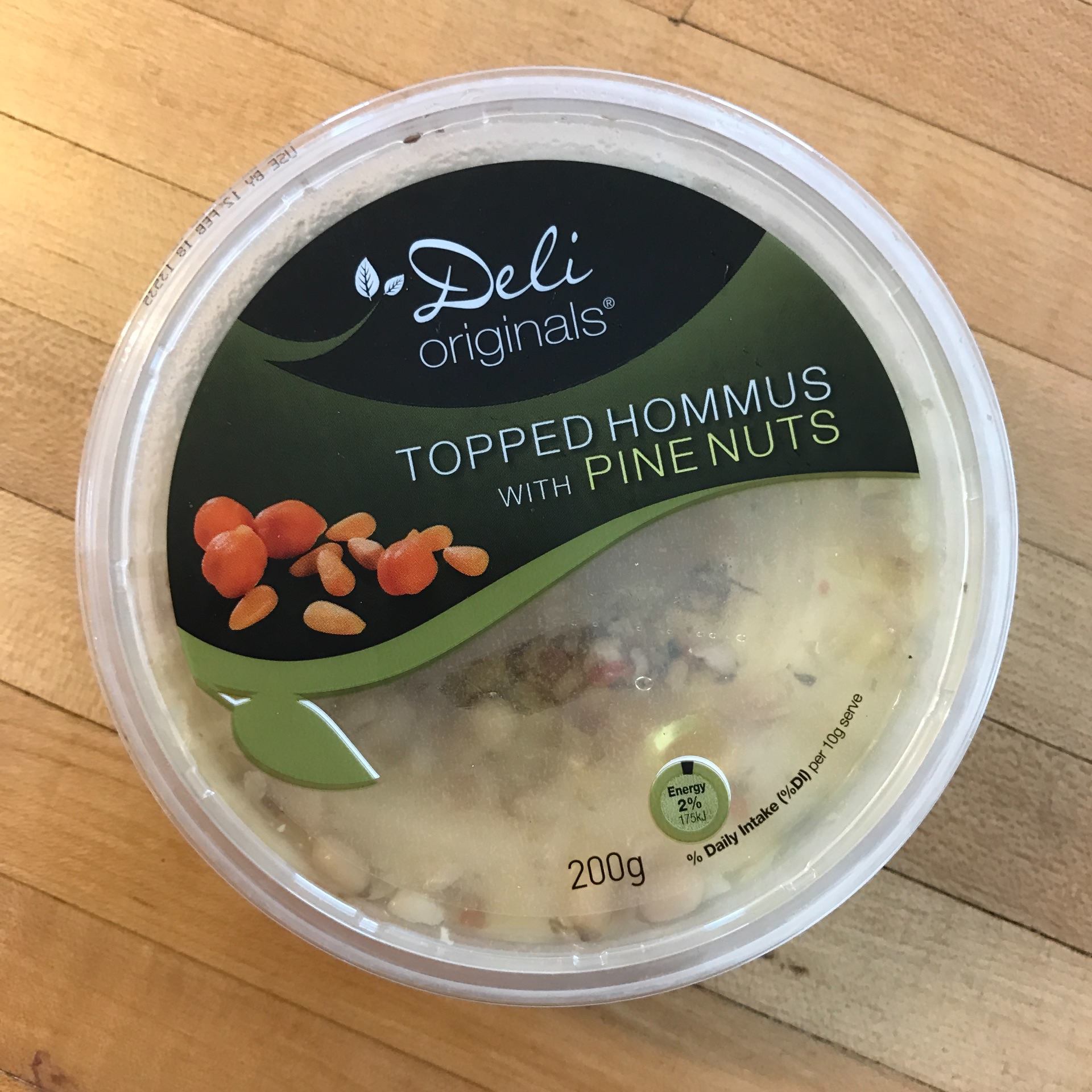 Deli Originals Topped Hommus with Pine Nuts AldiMum