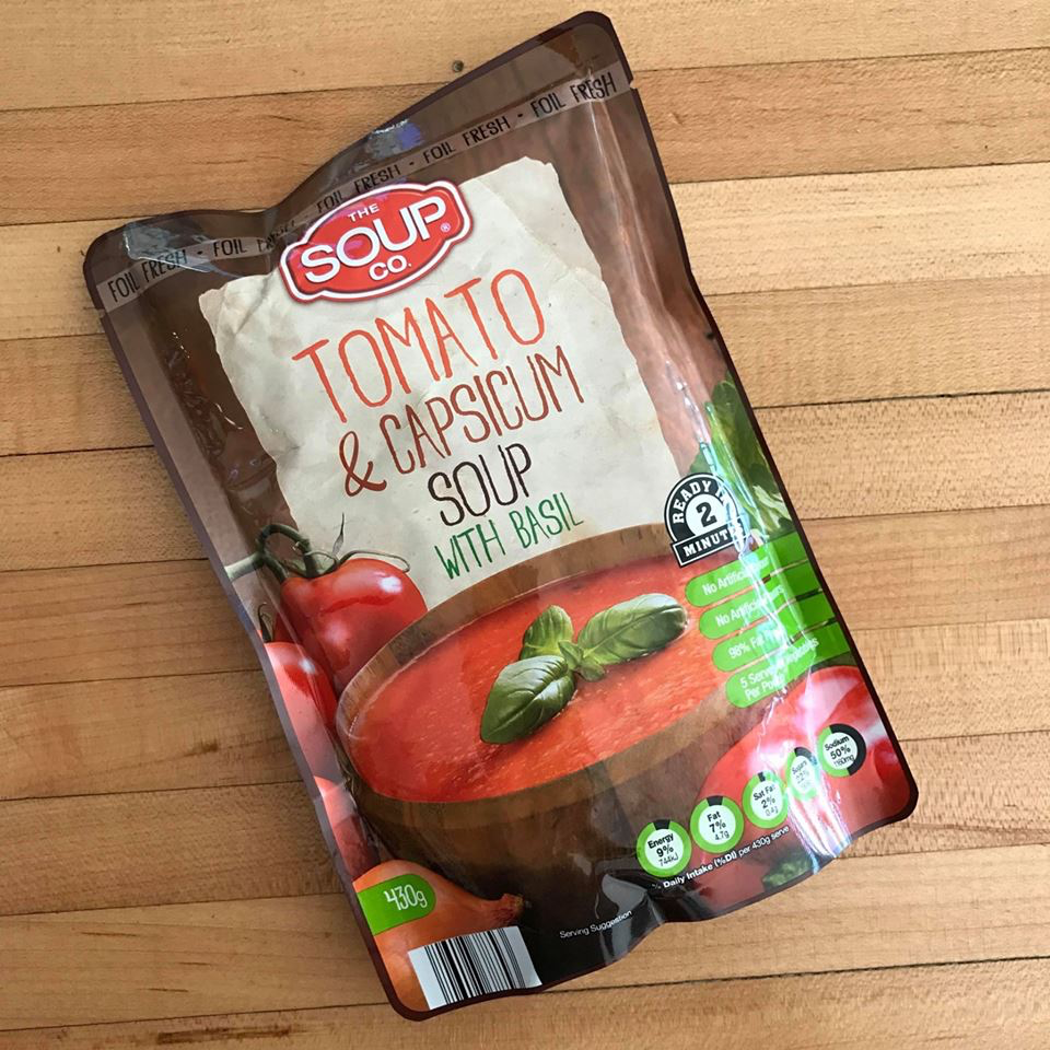 Tomato & Capsicum Soup with Basil Aldi Mum